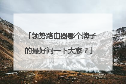 领势路由器哪个牌子的最好问一下大家？