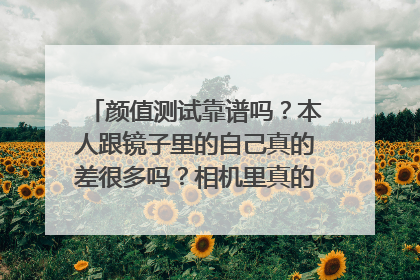 颜值测试靠谱吗?本人跟镜子里的自己真的差很多吗?相机里真的是最真实的自己吗?