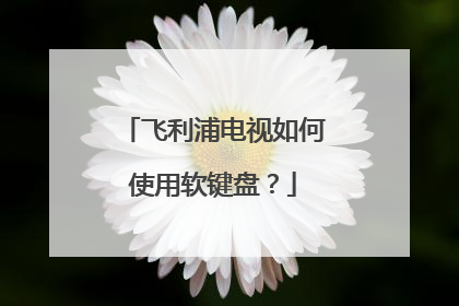 飞利浦电视如何使用软键盘？