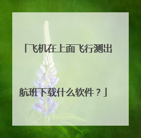 飞机在上面飞行测出航班下载什么软件?