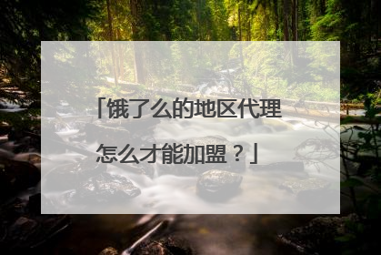 饿了么的地区代理怎么才能加盟?