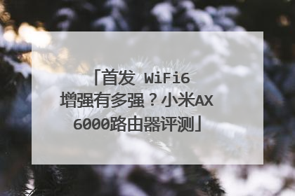 首发 WiFi6 增强有多强？小米AX6000路由器评测