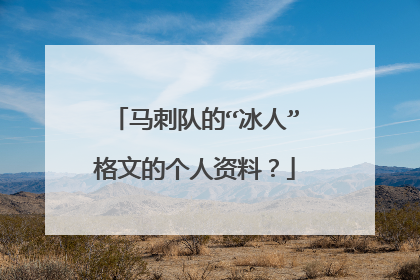 马刺队的“冰人”格文的个人资料？