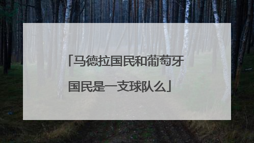 马德拉国民和葡萄牙国民是一支球队么