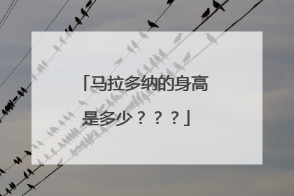 马拉多纳的身高是多少？？？