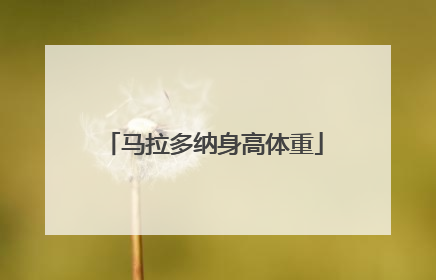 马拉多纳身高体重