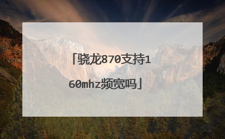 骁龙870支持160mhz频宽吗