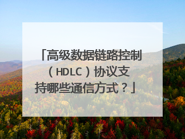 高级数据链路控制(HDLC)协议支持哪些通信方式?