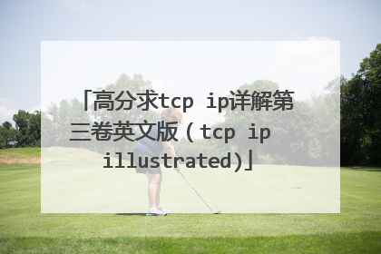 高分求tcp ip详解第三卷英文版(tcp ip illustrated)