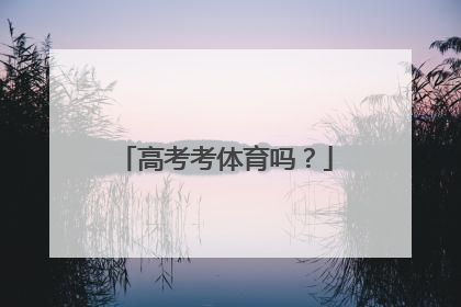 高考考体育吗?