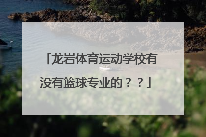 龙岩体育运动学校有没有篮球专业的??