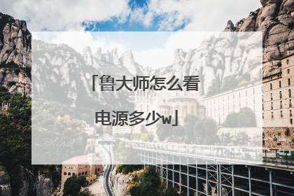 鲁大师怎么看电源多少w