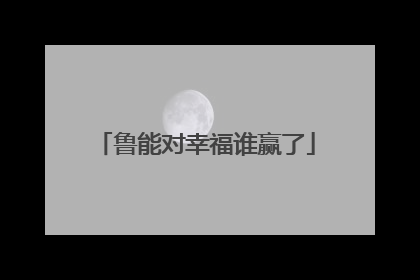 鲁能对幸福谁赢了