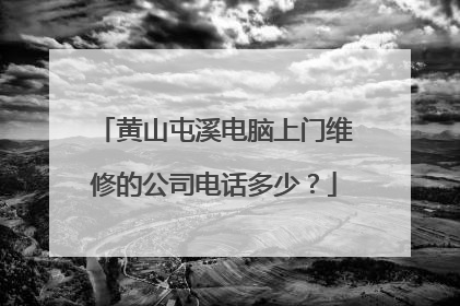 黄山屯溪电脑上门维修的公司电话多少?