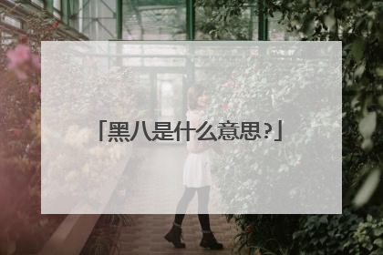 黑八是什么意思?