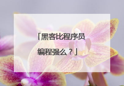黑客比程序员编程强么？