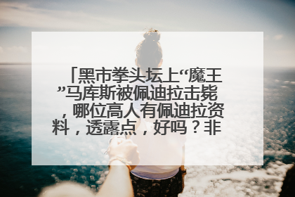 黑市拳头坛上“魔王”马库斯被佩迪拉击毙,哪位高人有佩迪拉资料,透露点,好吗?非常有兴趣我。