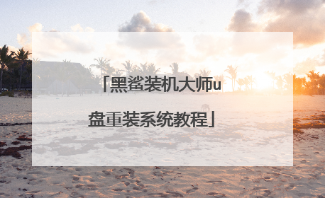 黑鲨装机大师u盘重装系统教程