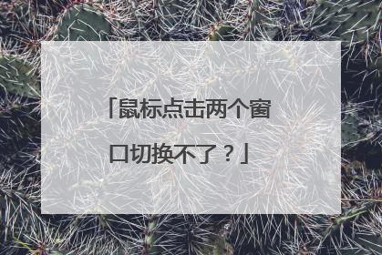 鼠标点击两个窗口切换不了？