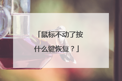 鼠标不动了按什么键恢复?