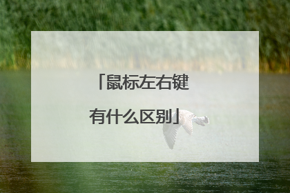 鼠标左右键有什么区别