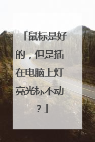 鼠标是好的,但是插在电脑上灯亮光标不动?