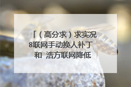 （高分求）求实况8联网手动换人补丁 和 浩方联网降低时间延迟修改器