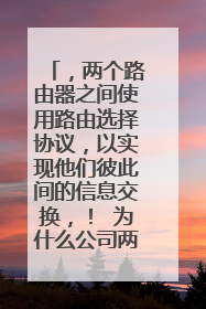 ，两个路由器之间使用路由选择协议，以实现他们彼此间的信息交换，！ 为什么公司两个路由器之间没有配置