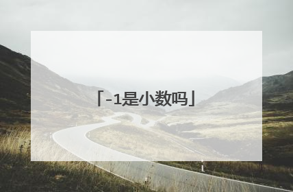 -1是小数吗