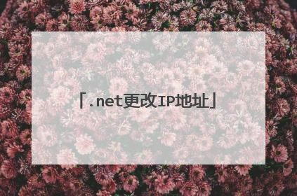 .net更改IP地址