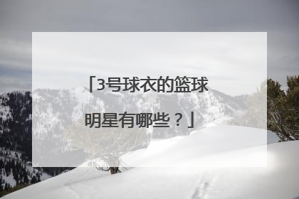 3号球衣的篮球明星有哪些？