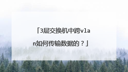 3层交换机中跨vlan如何传输数据的？