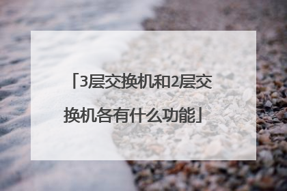 3层交换机和2层交换机各有什么功能