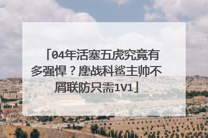 04年活塞五虎究竟有多强悍？鏖战科鲨主帅不屑联防只需1V1