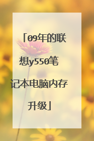 09年的联想y550笔记本电脑内存升级
