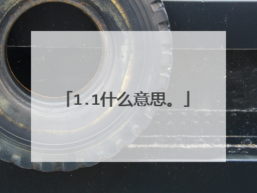 1.1什么意思。