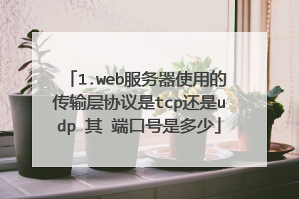 1.web服务器使用的传输层协议是tcp还是udp 其 端口号是多少