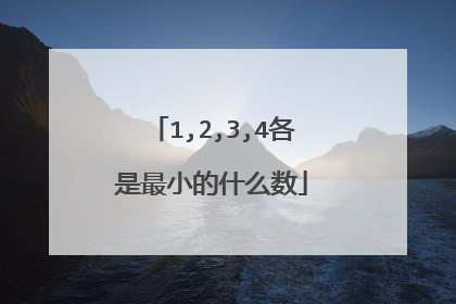 1,2,3,4各是最小的什么数