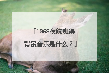 1068夜航班得背景音乐是什么？