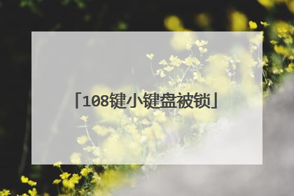 108键小键盘被锁