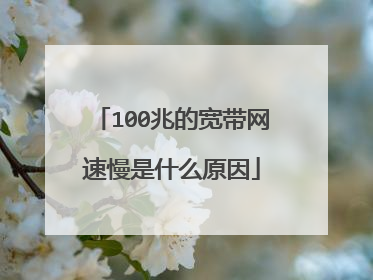 100兆的宽带网速慢是什么原因
