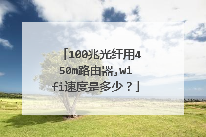 100兆光纤用450m路由器,wifi速度是多少?