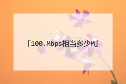 100.Mbps相当多少M