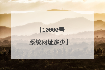10000号系统网址多少