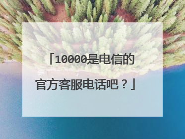 10000是电信的官方客服电话吧?