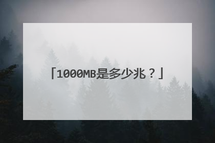 1000MB是多少兆?