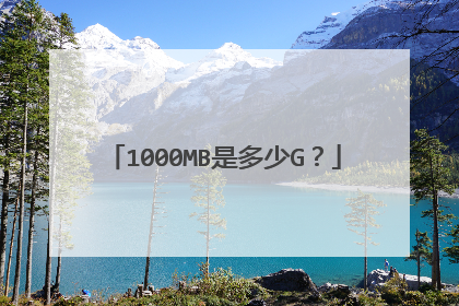 1000MB是多少G?