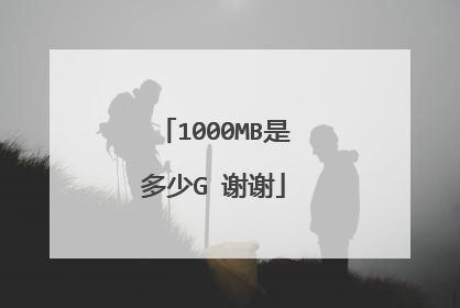 1000MB是多少G 谢谢