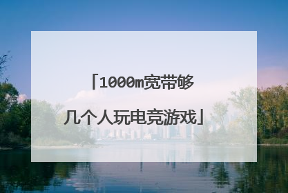 1000m宽带够几个人玩电竞游戏