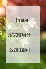 1000兆宽带用什么路由器